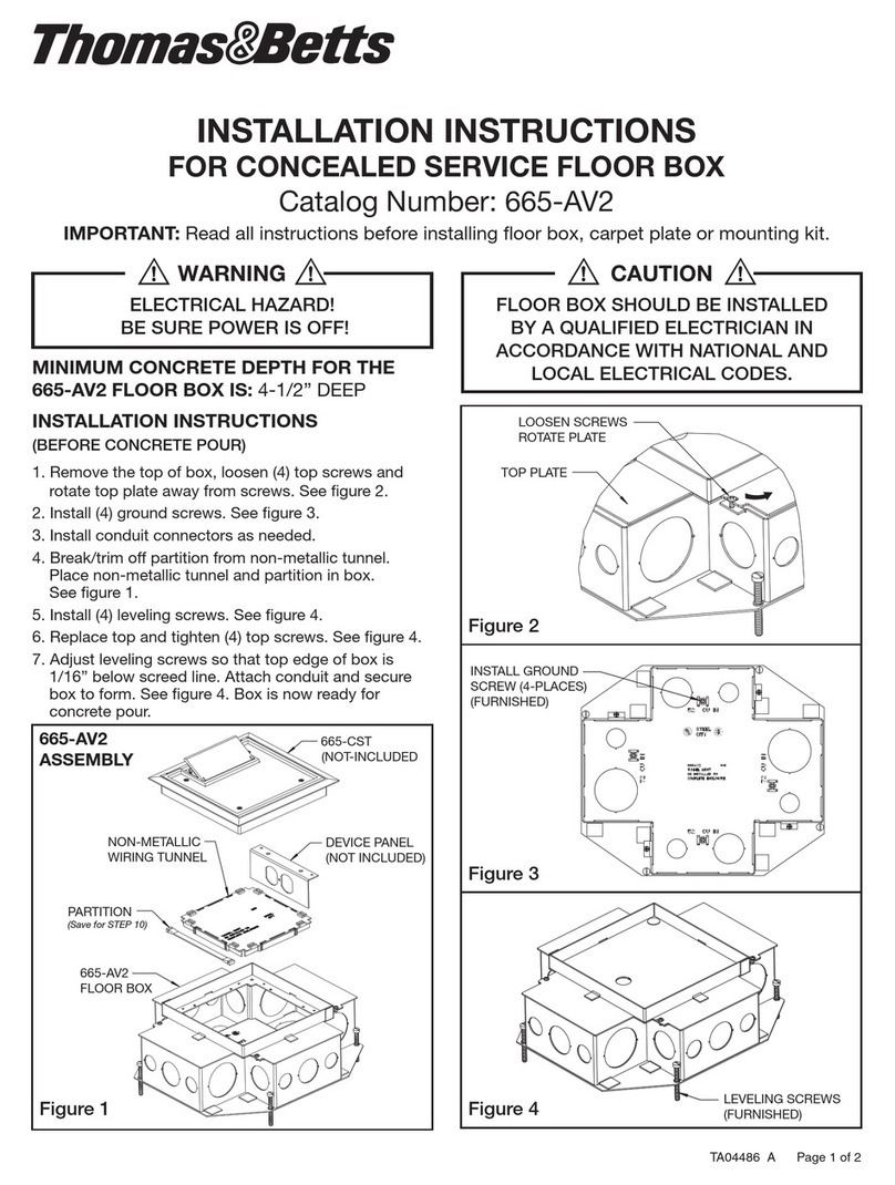 Thomas&Betts 665-AV2 installation instructions