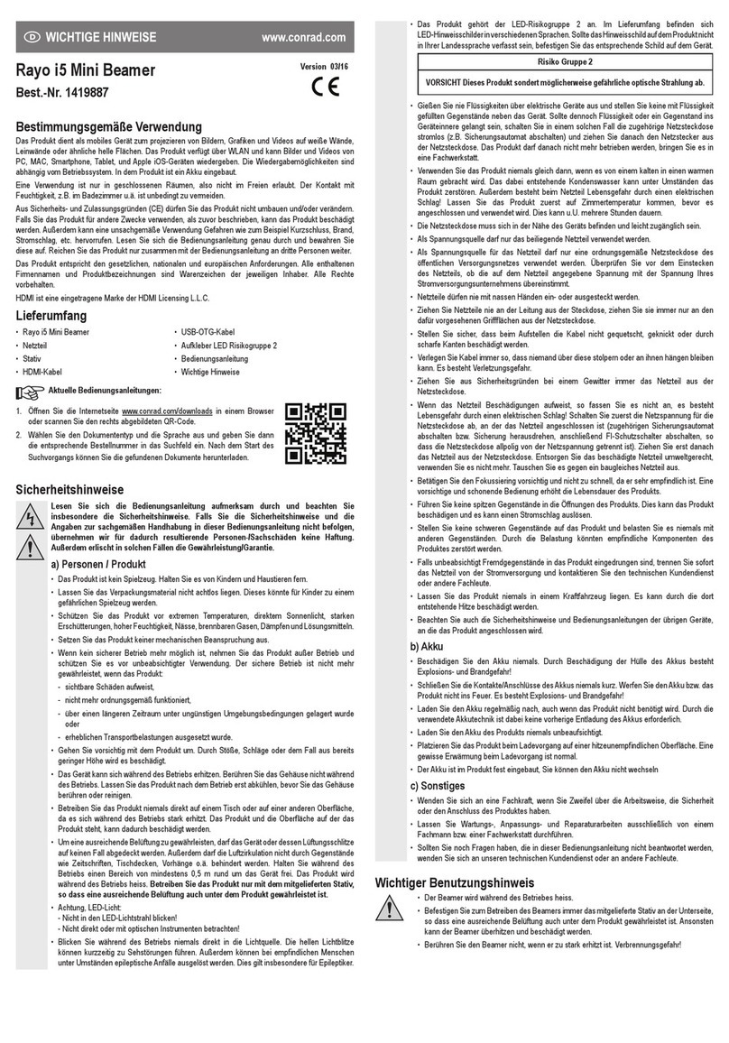 Conrad Rayo i5 Mini Operating manual
