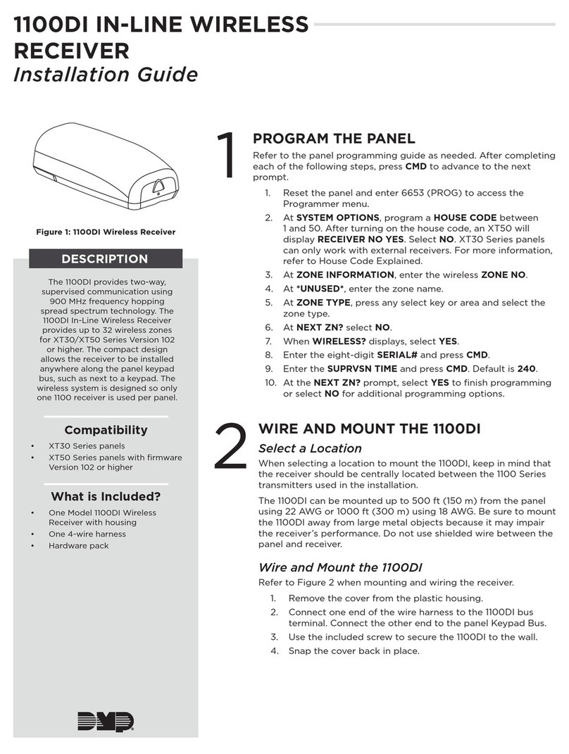 DMP Electronics 1100DI installation guide