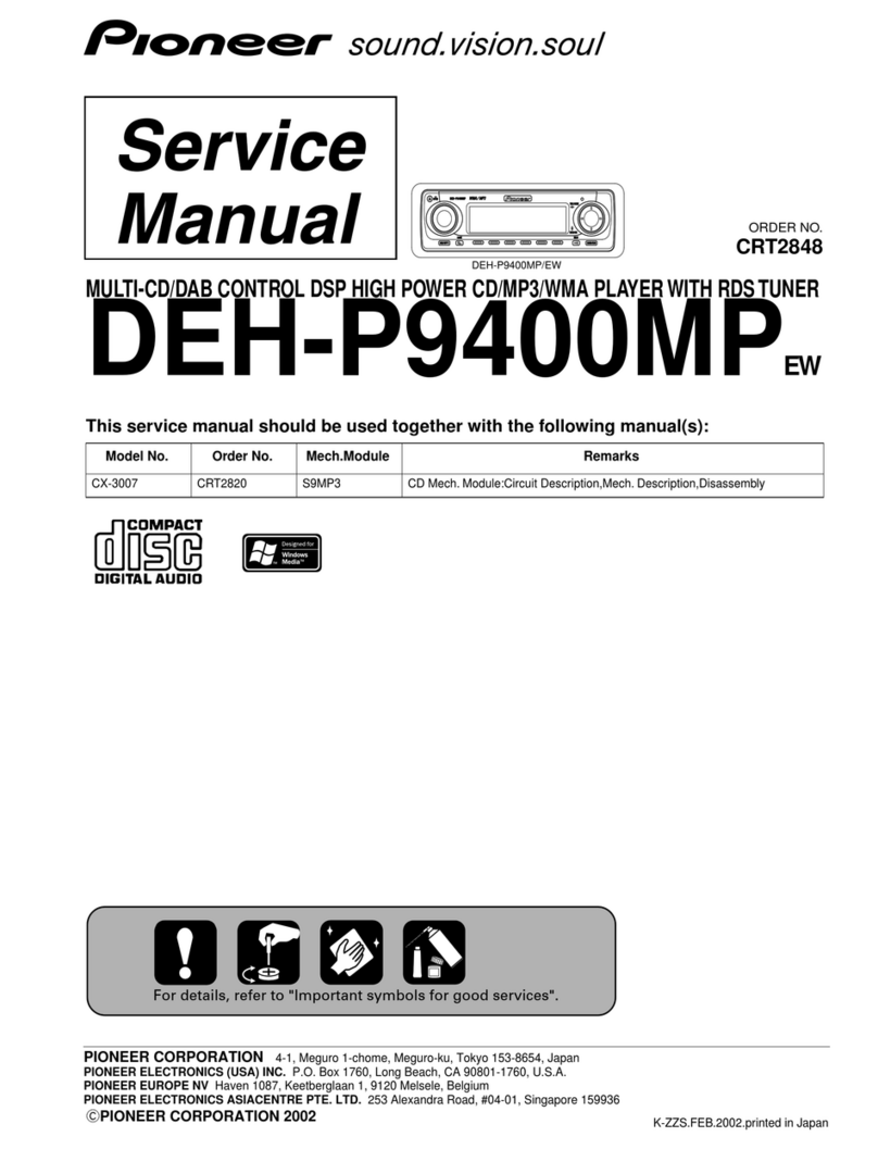 Pioneer DEH-P9400MP Service manual