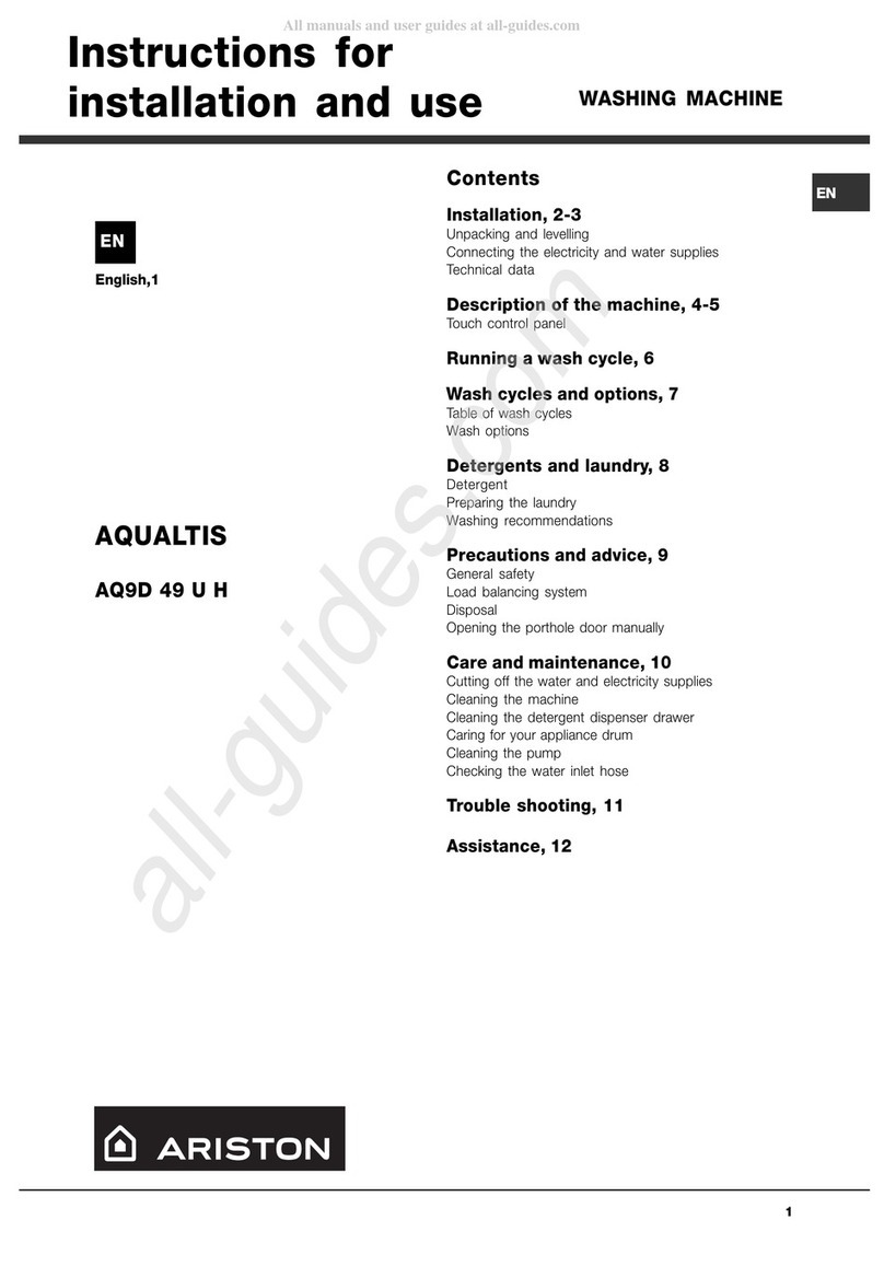 Ariston AQUALTIS AQ9D 49 U H User manual