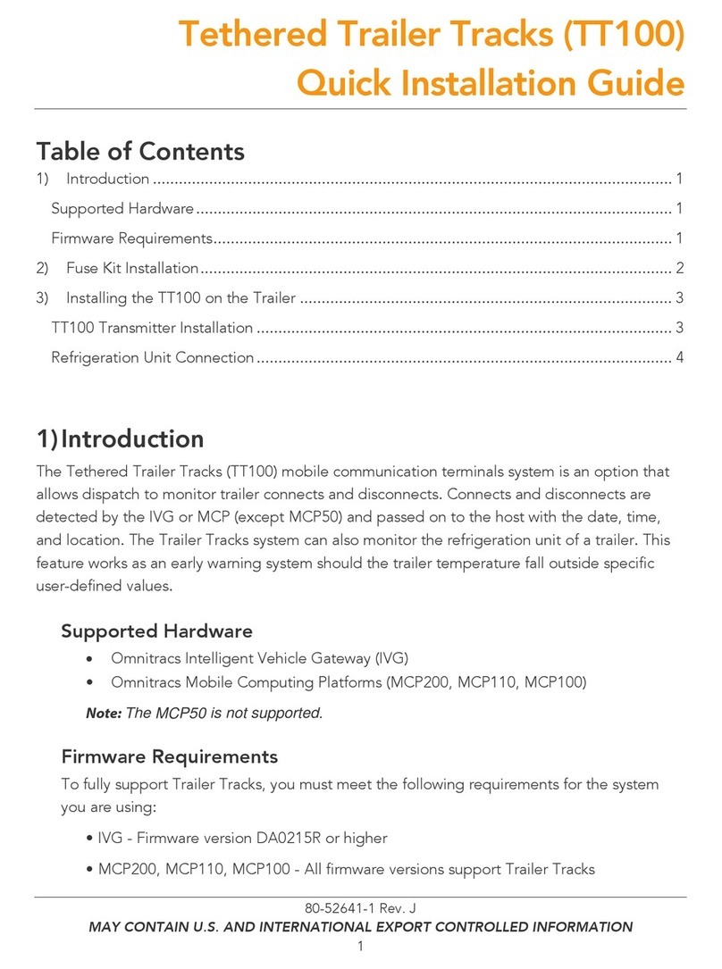 Omnitracs TT100 Quick installation guide