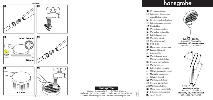 Hans Grohe Rainfinity 130 3jet User manual