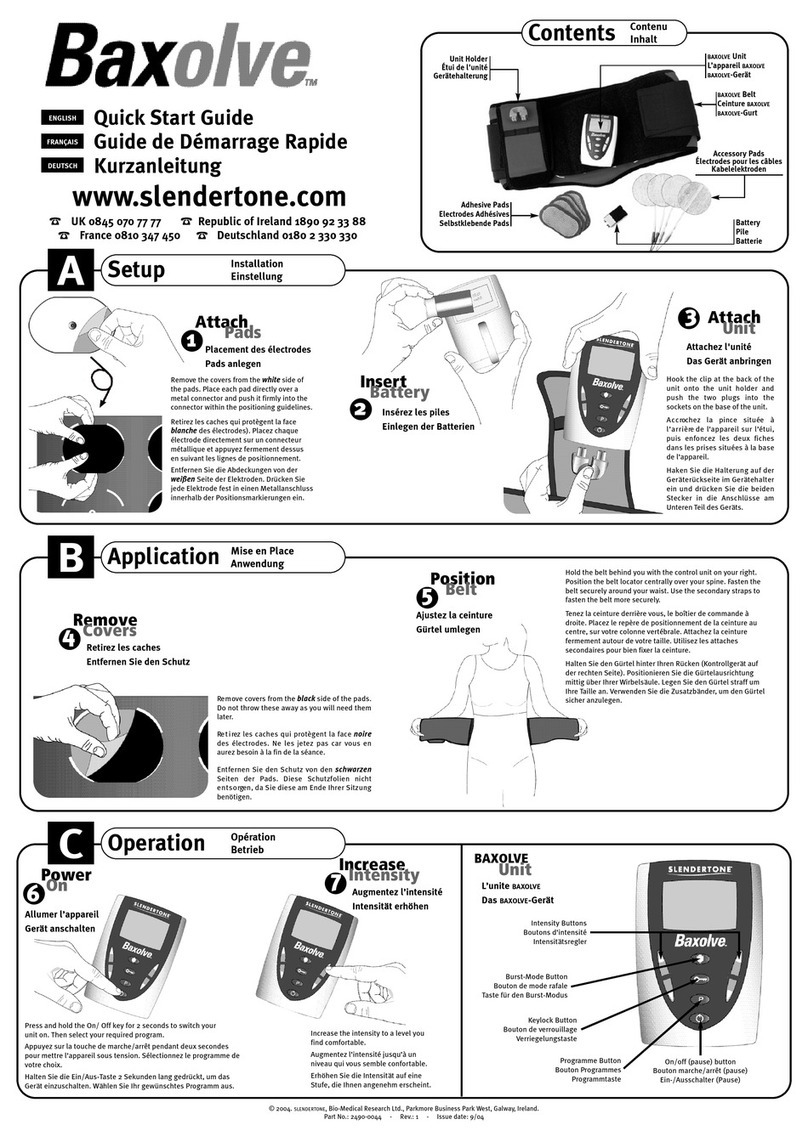 Slendertone Baxolve Series quick start guide