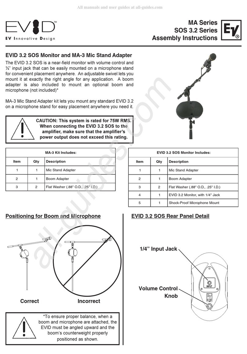 Electro-Voice EVID MA Series Assembly instructions