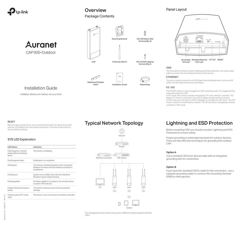 TP-Link AURANET CAP300-Outdoor installation guide