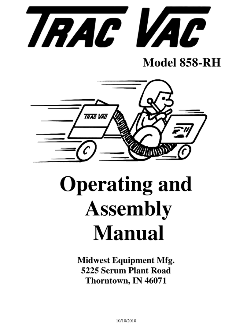Trac Vac 858-RH Operating and assembly manual