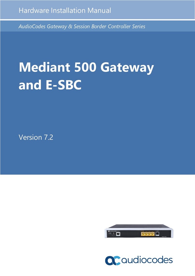 AudioCodes Gateway & Session Border Controller Series Assembly instructions