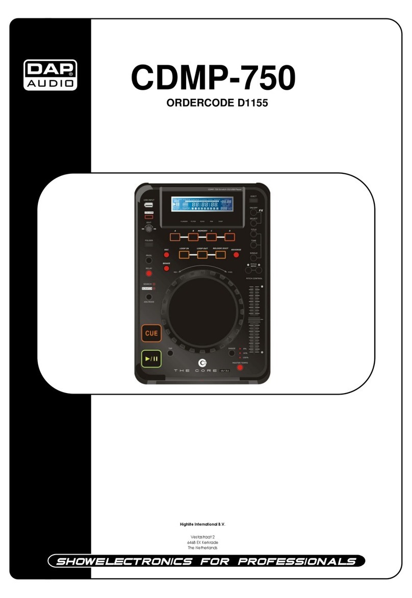 DAPAudio CORE CDMP-750 User manual