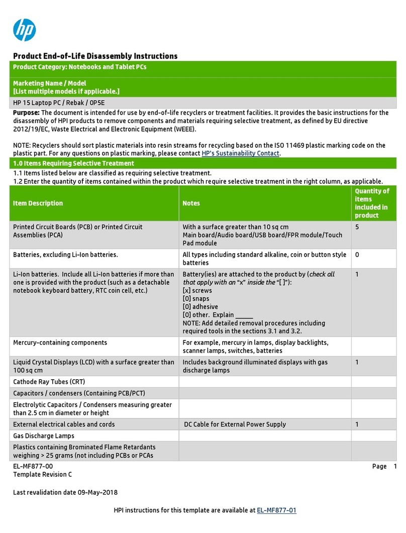 HP Envy 15 Assembly instructions