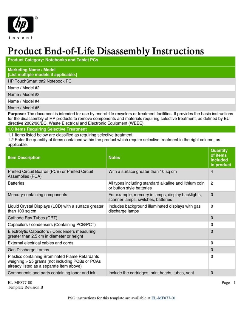 HP TOUCHSMART TM2 Assembly instructions HP TOUCHSMART TM2 Assembly instructions