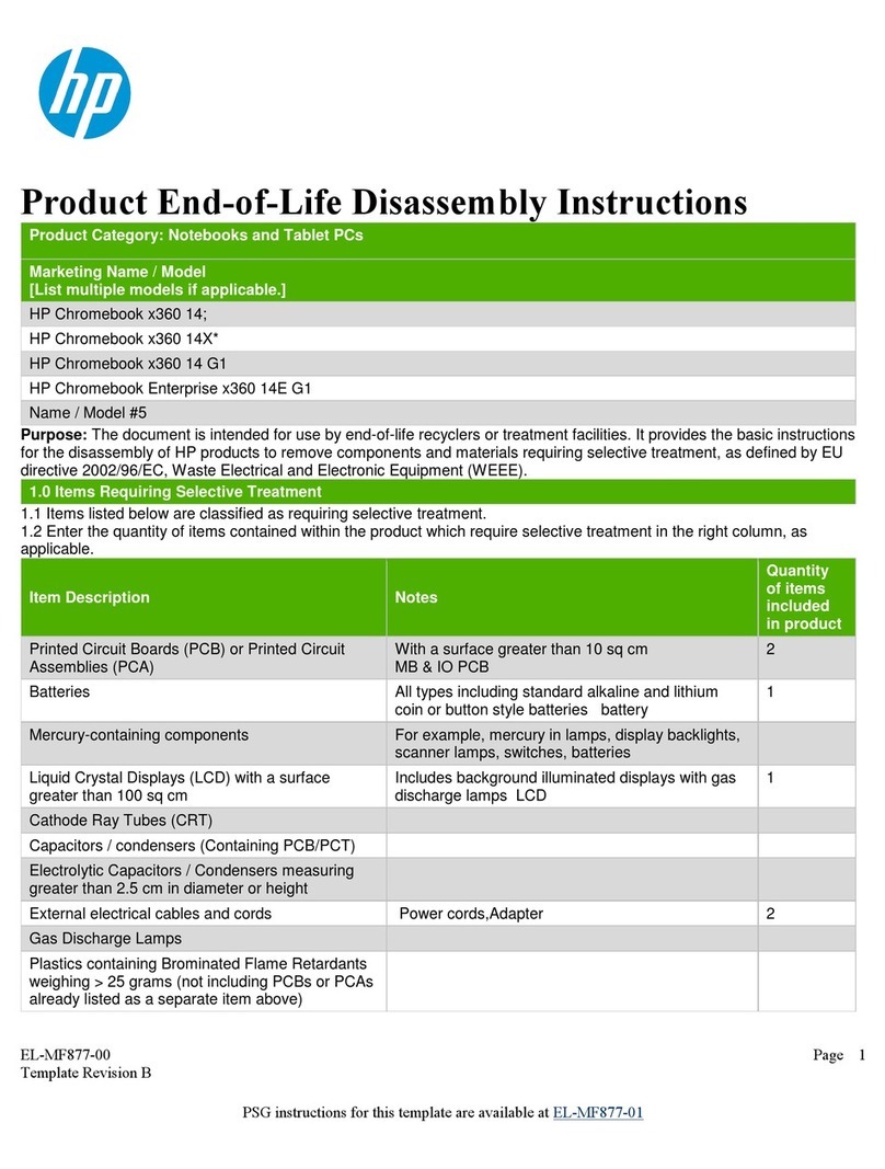 HP Chromebook x360 14 Assembly instructions