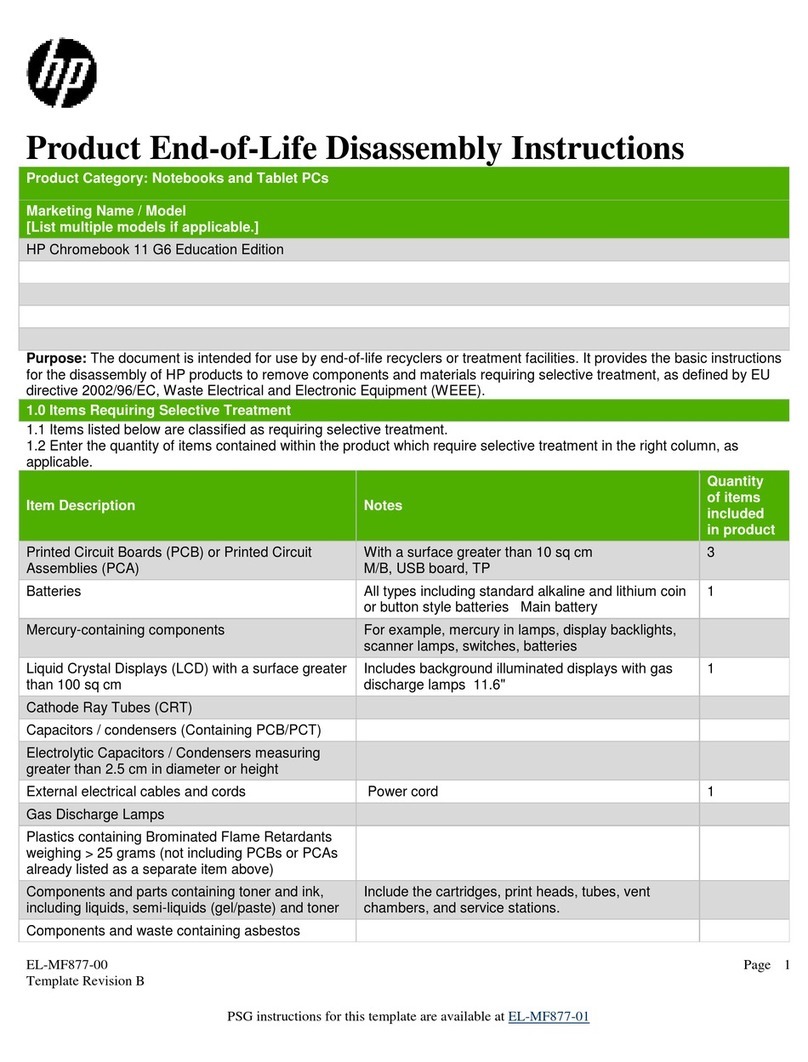 HP Chromebook 11 G6 Education Edition Assembly instructions HP Chromebook 11 G6 Education Edition Assembly instructions