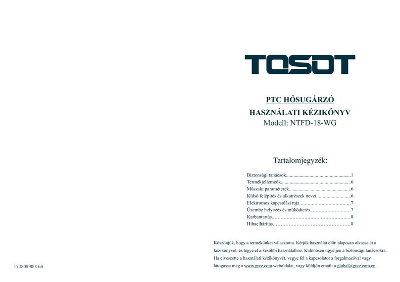 Tosot NTFD-18-WG instruction manual