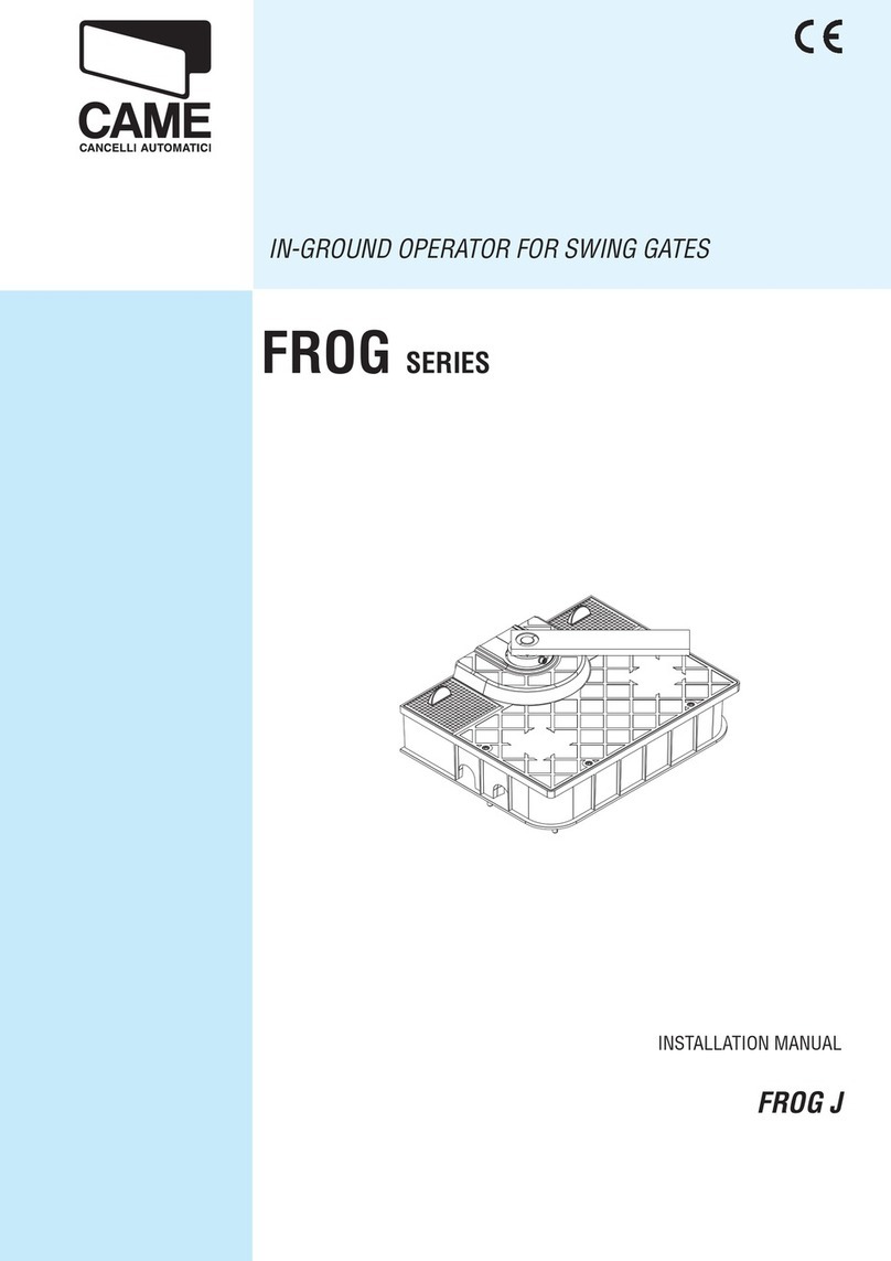 CAME FROG series installation manual