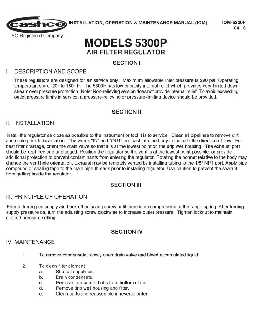 cashco 5300P Installation, operation & maintenance manual
