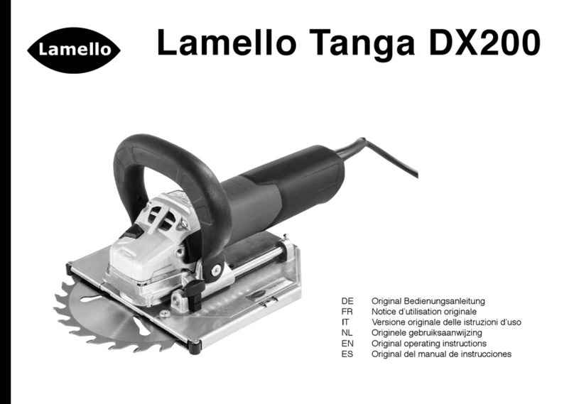 Lamello Tanga DX200 operating instructions