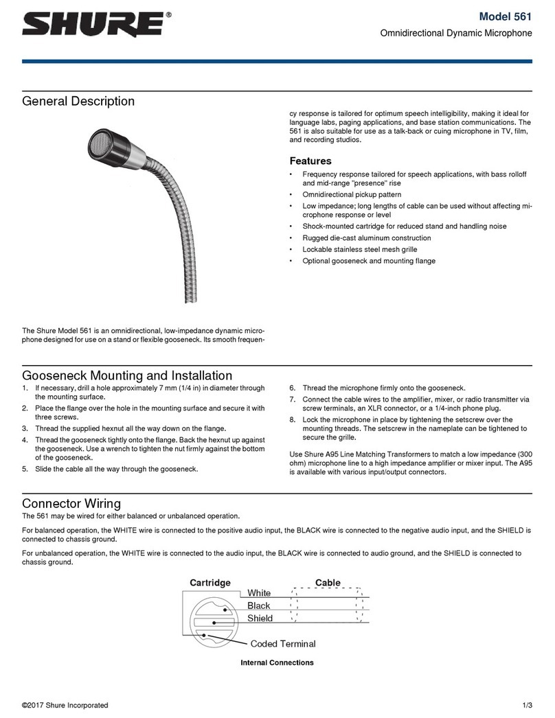 Shure 561 quick start guide