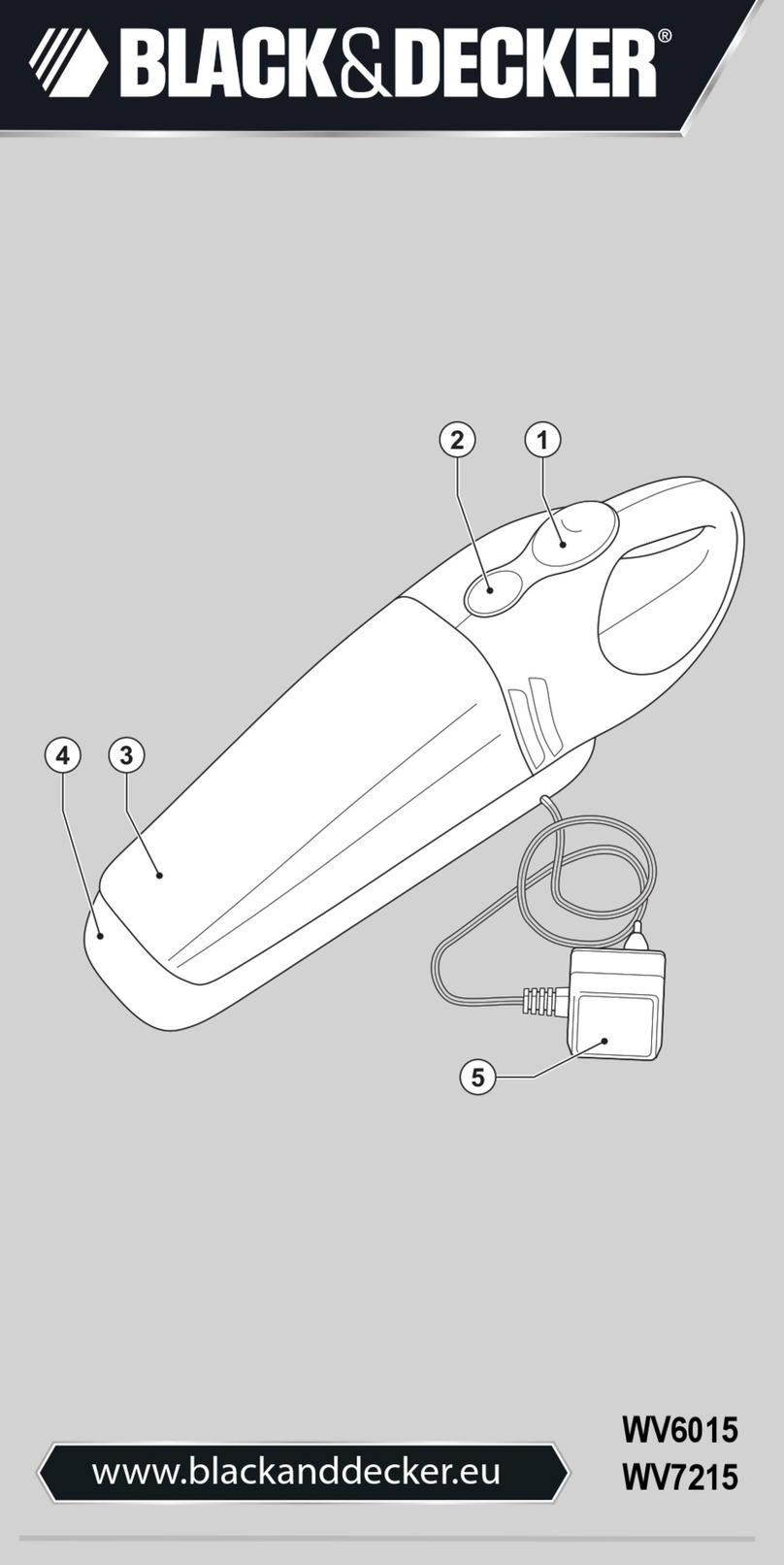 Black & Decker Dustbuster WV6015 Original instructions Black & Decker Dustbuster WV6015 Original instructions