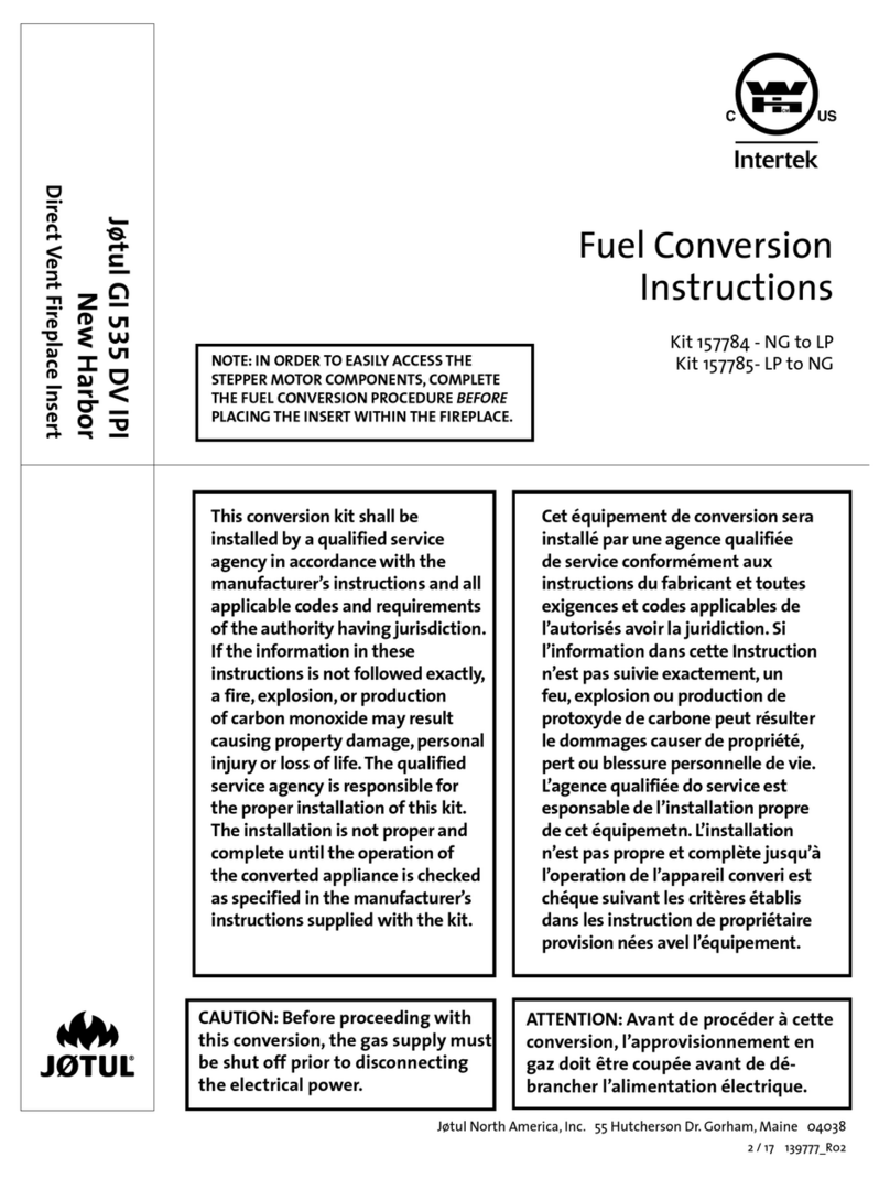 Intertek Jøtul GI 535 DV IPI Fuel conversion instructions Intertek Jøtul GI 535 DV IPI Fuel conversion instructions