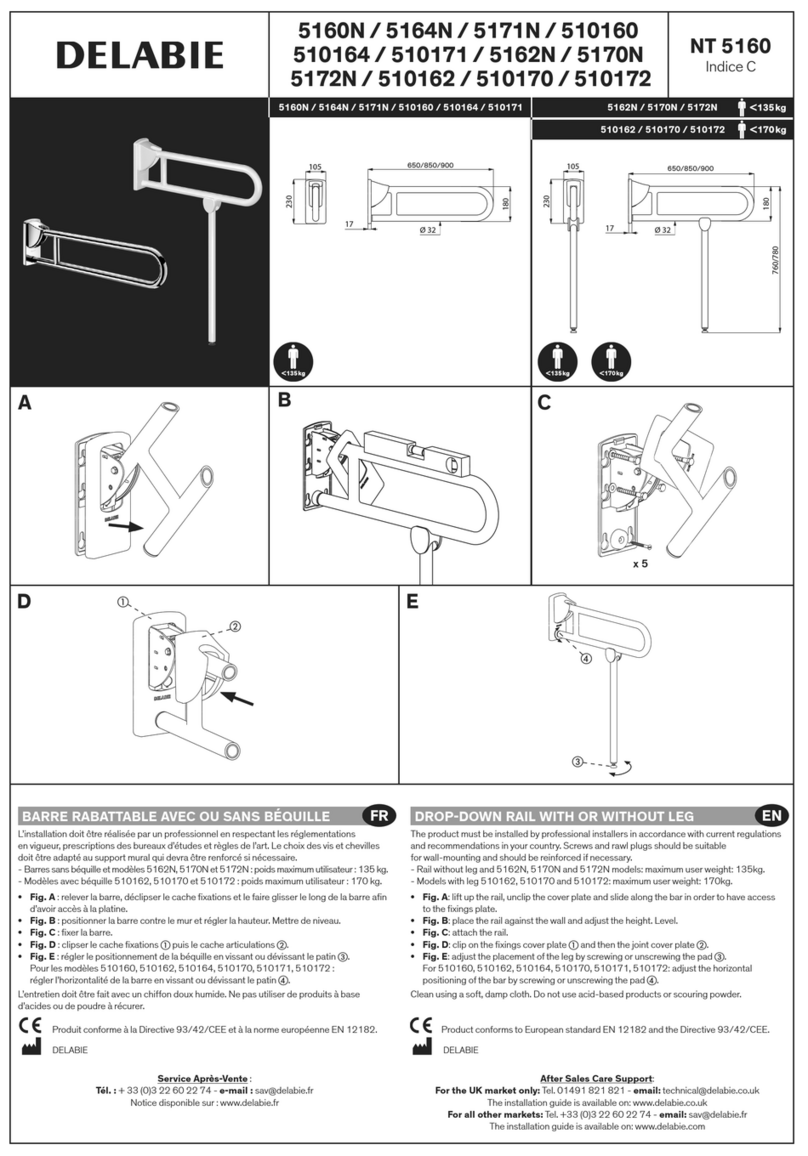 Delabie NT 5160 Seies installation instructions