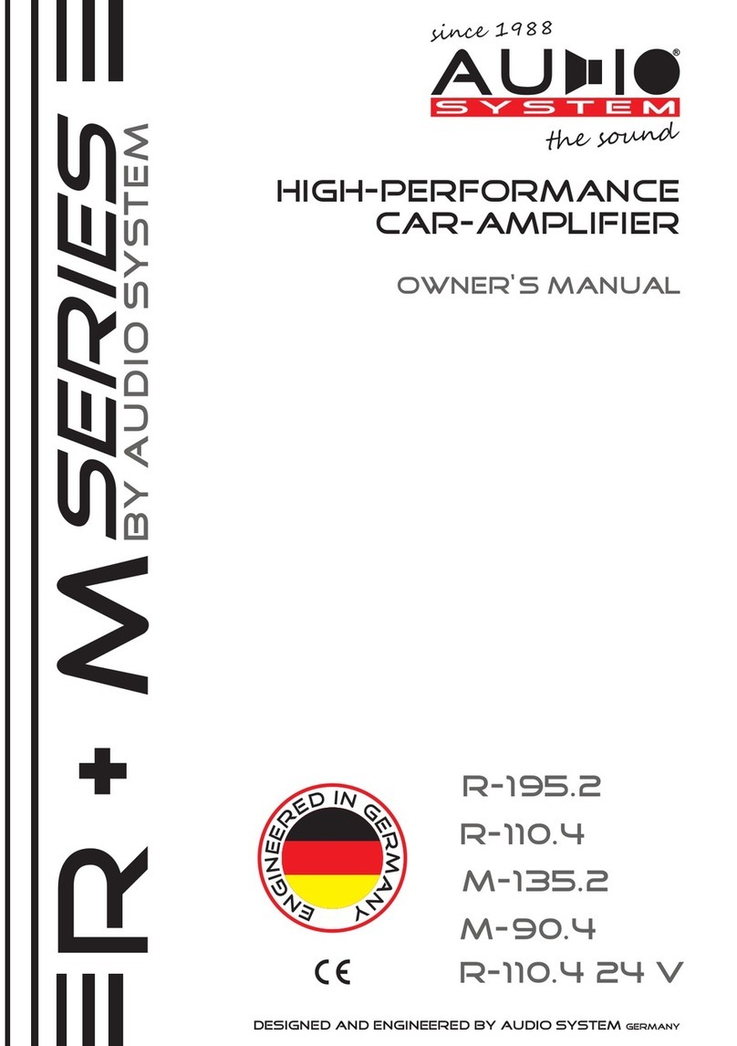 Audiosystem R Series owner's manual
