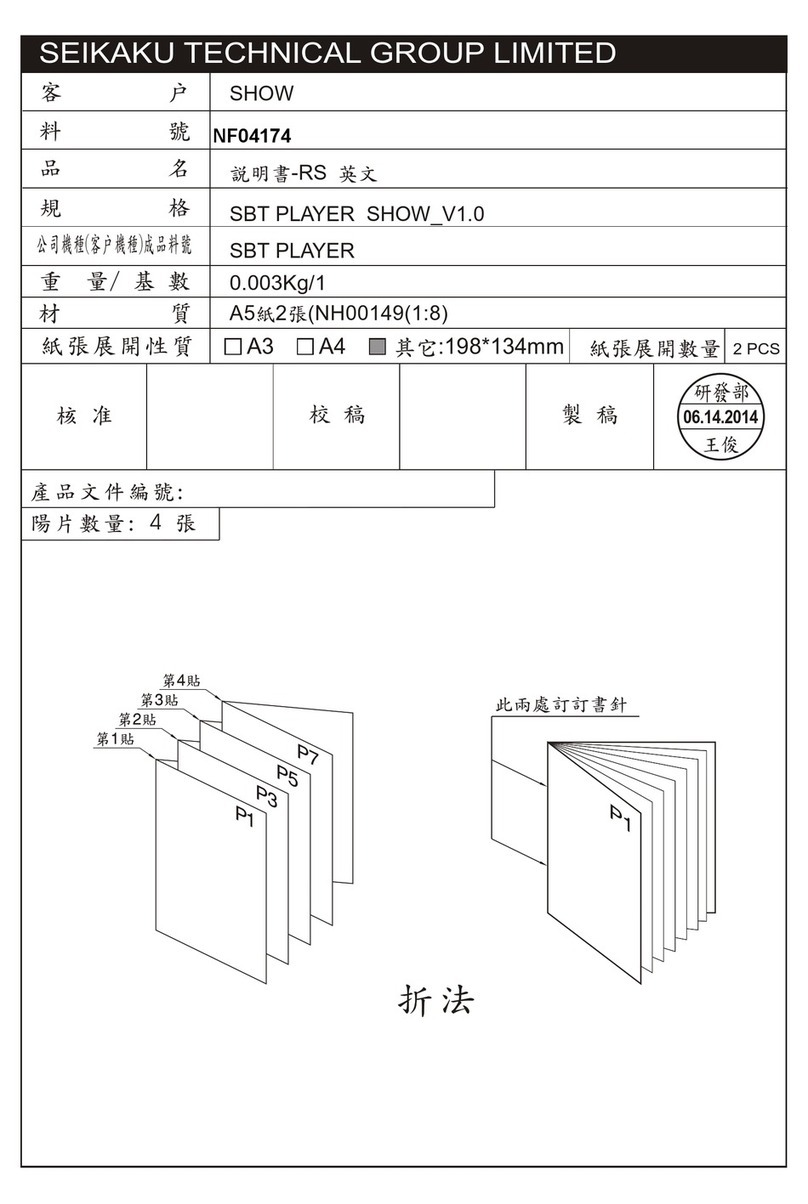 SEIKAKU TECHNICAL GROUP SHOW SBT PLAYER user manual
