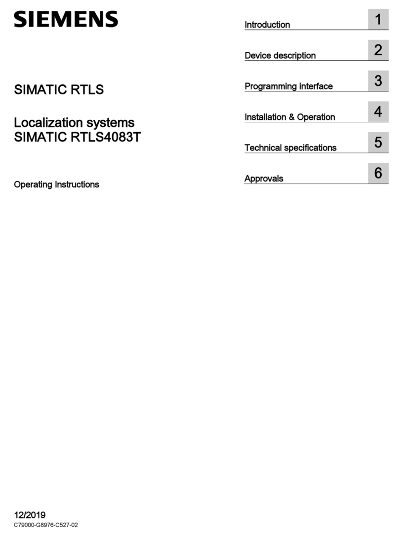 Siemens SIMATIC RTLS4083T User manual