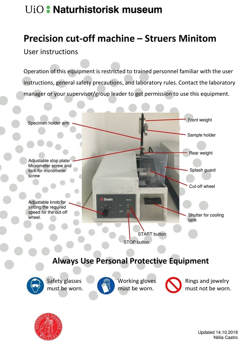 Struers Minitom User manual