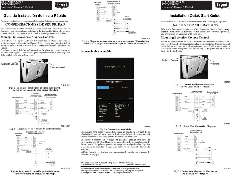 Bryant Evolution Connex SYSTXBBECW01 Datasheet