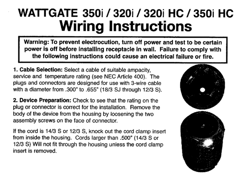 Wattgate 350i User manual