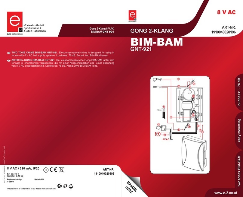 e2 elektro BIM-BAM GNT-921 Mounting instructions