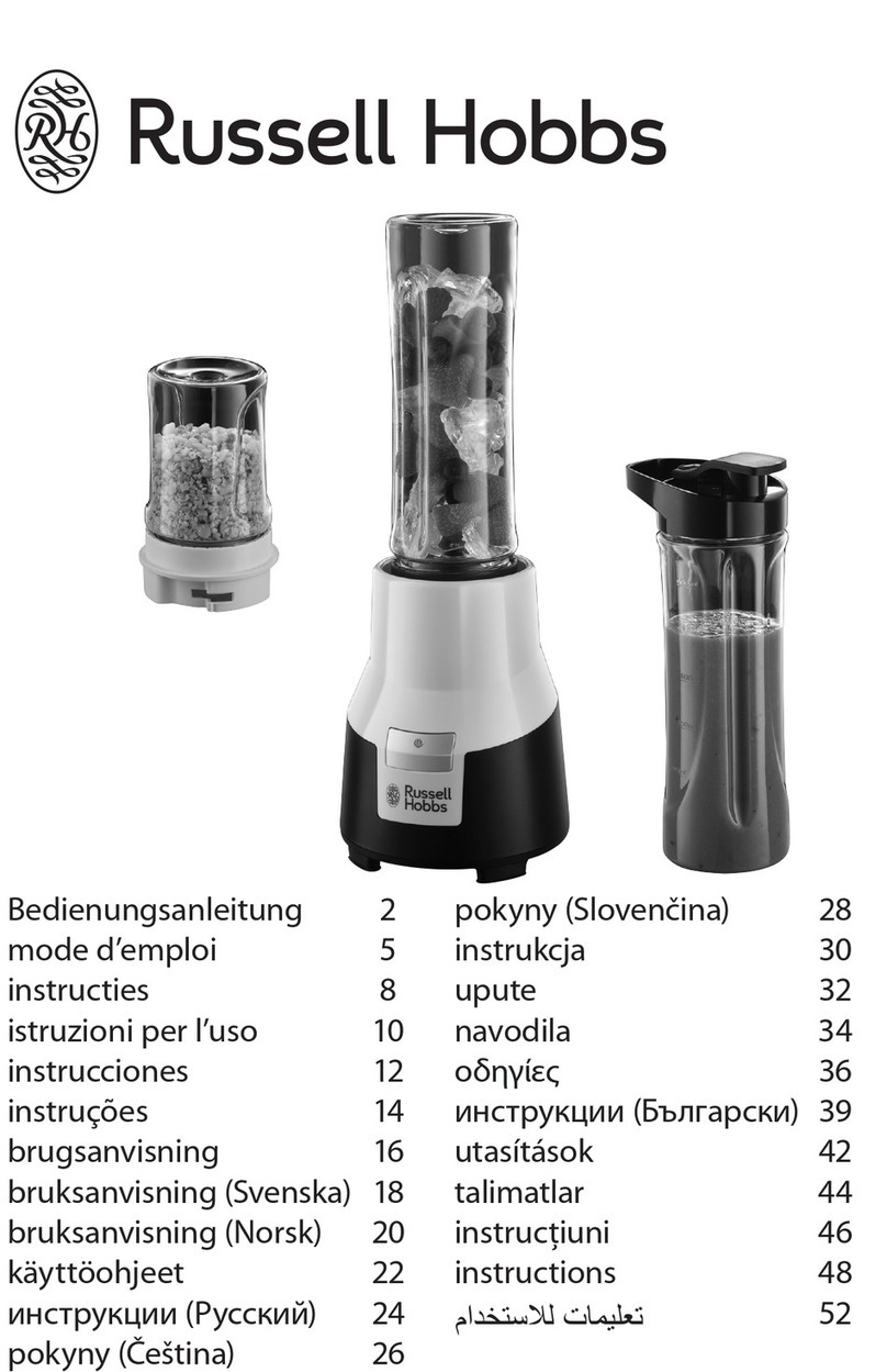 Russell Hobbs Aura Mix & Go Pro 22340-56 instructions Russell Hobbs Aura Mix & Go Pro 22340-56 instructions