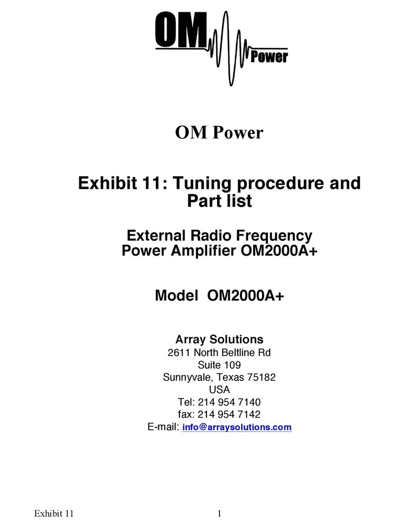 OM POWER OM2000A+ User manual