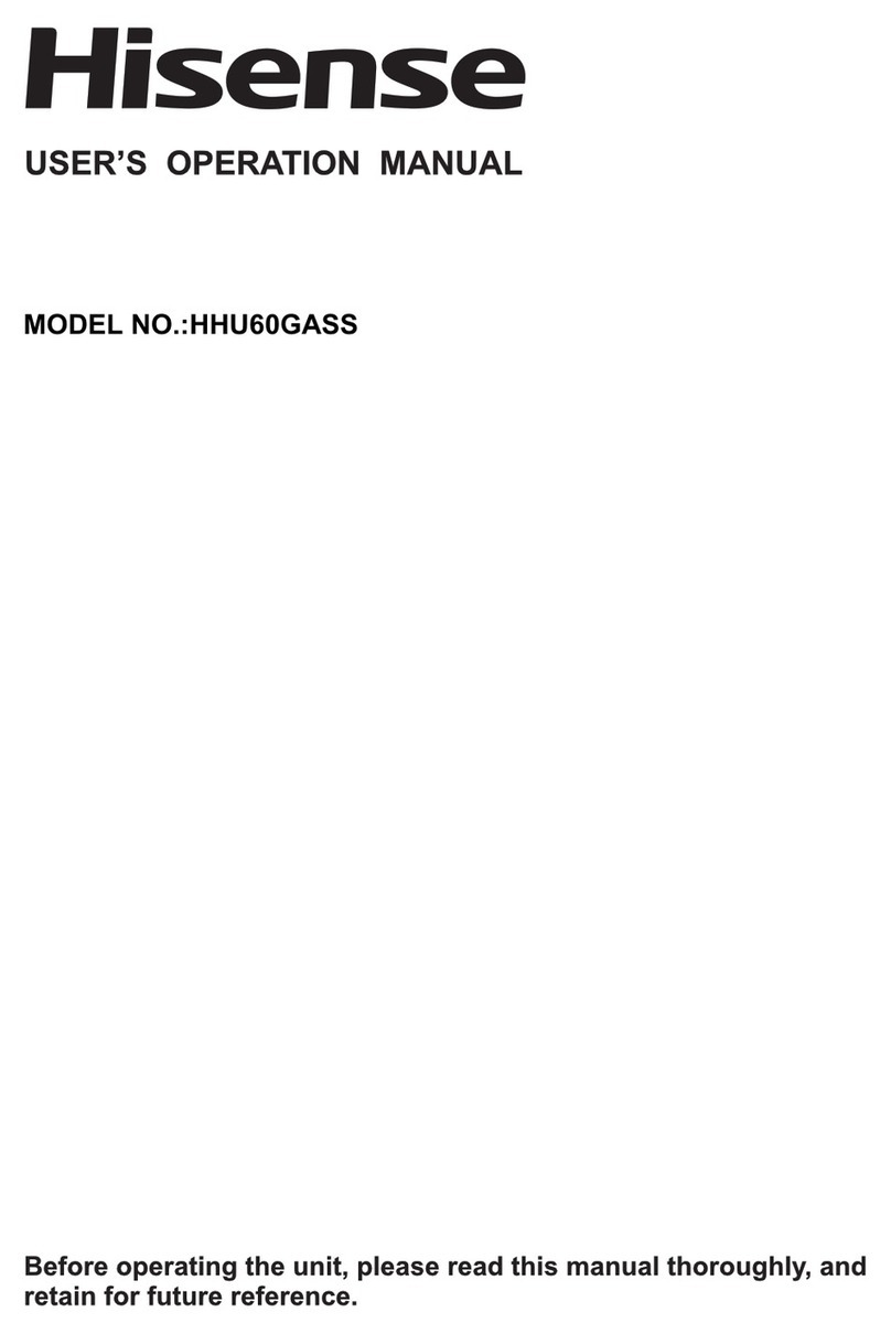 Hisense HHU60GASS Mounting instructions