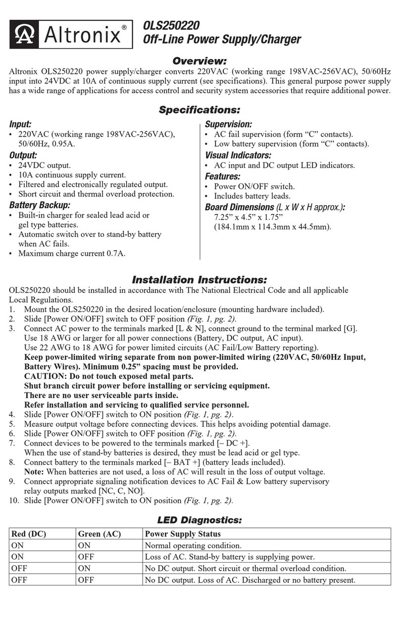 Altronix OLS250220 User manual