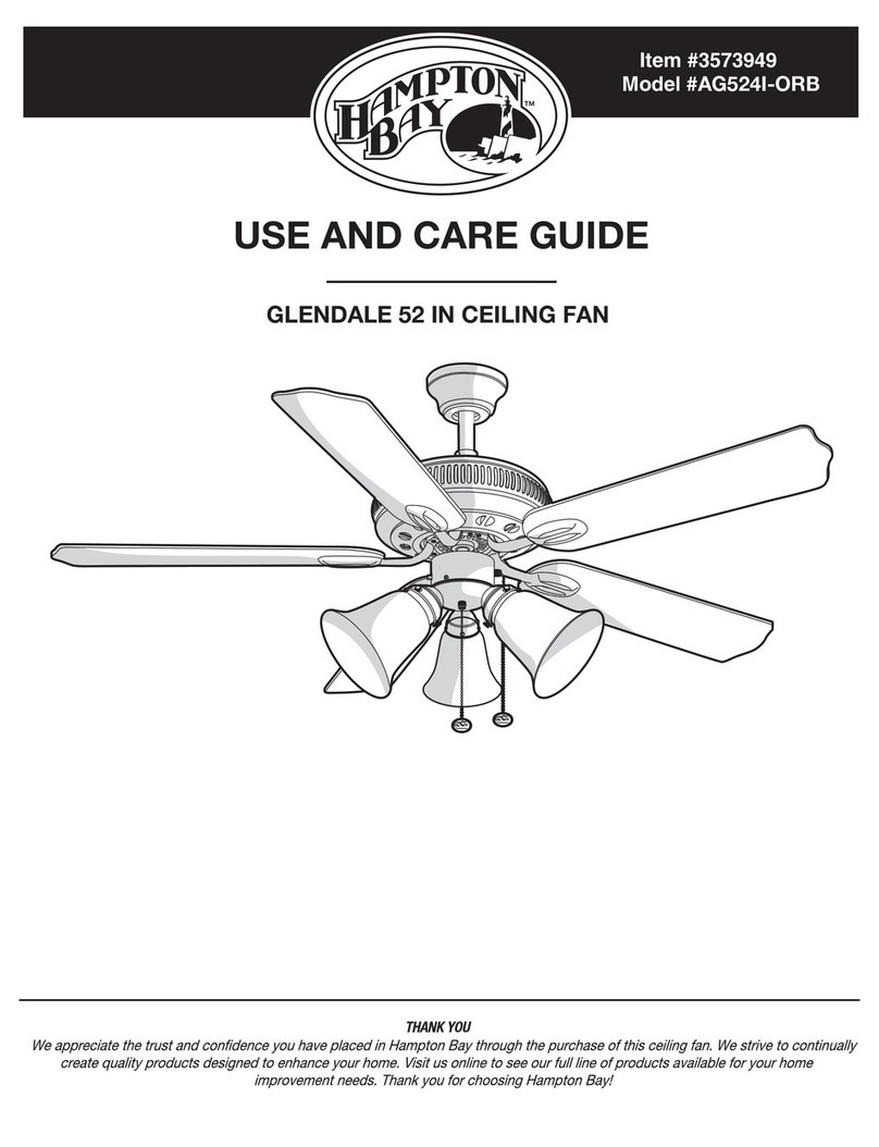 HAMPTON BAY AG524I-ORB Use and care guide