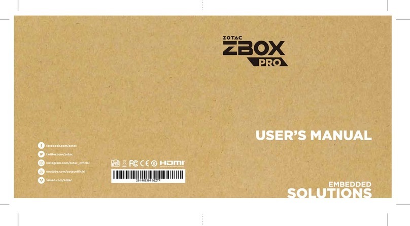 Zotac ZBOX PRO QK5P1000 User manual Zotac ZBOX PRO QK5P1000 User manual