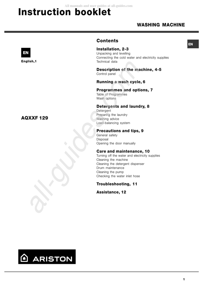 Ariston AQXXF 129 Instruction booklet
