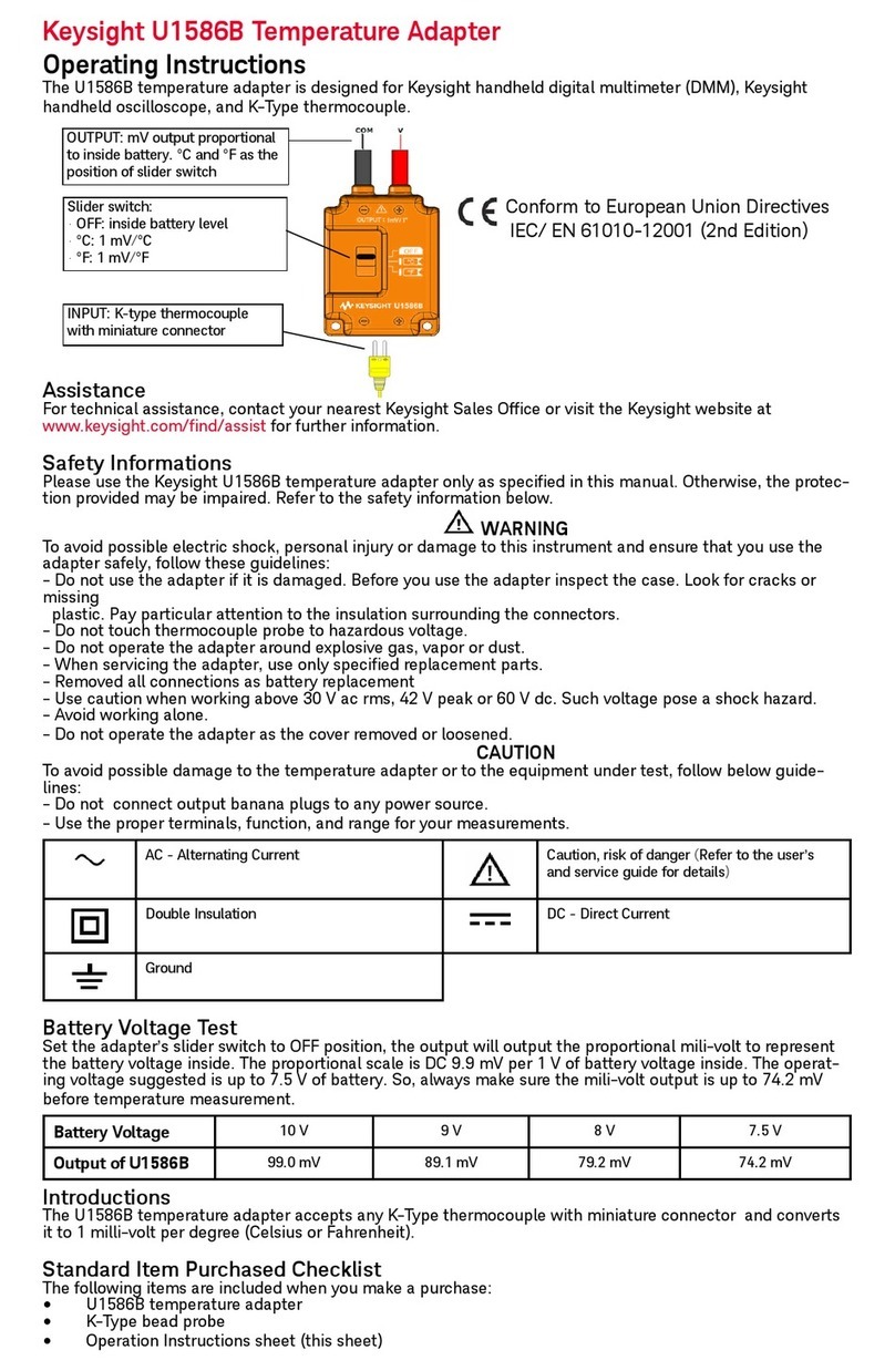 Keysight U1586B operating instructions