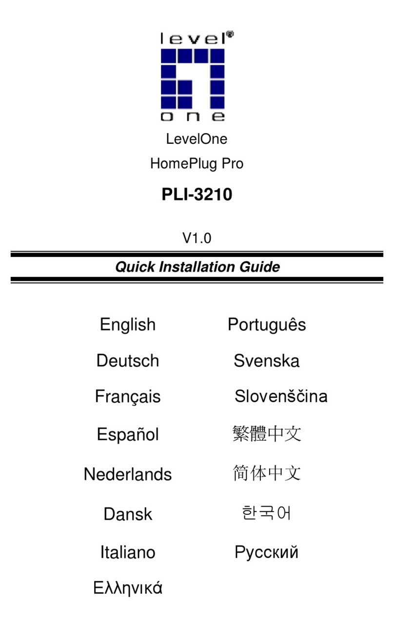 LevelOne HomePlug Pro PLI-3210 User manual