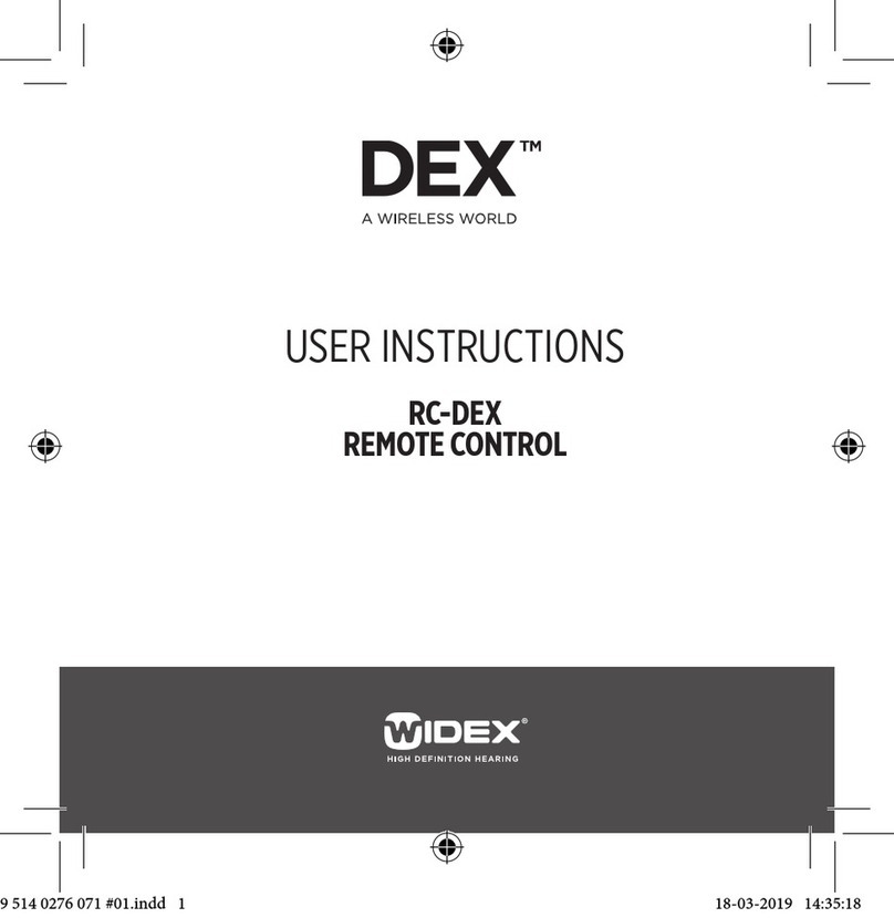 Widex DEX RC-DEX User manual