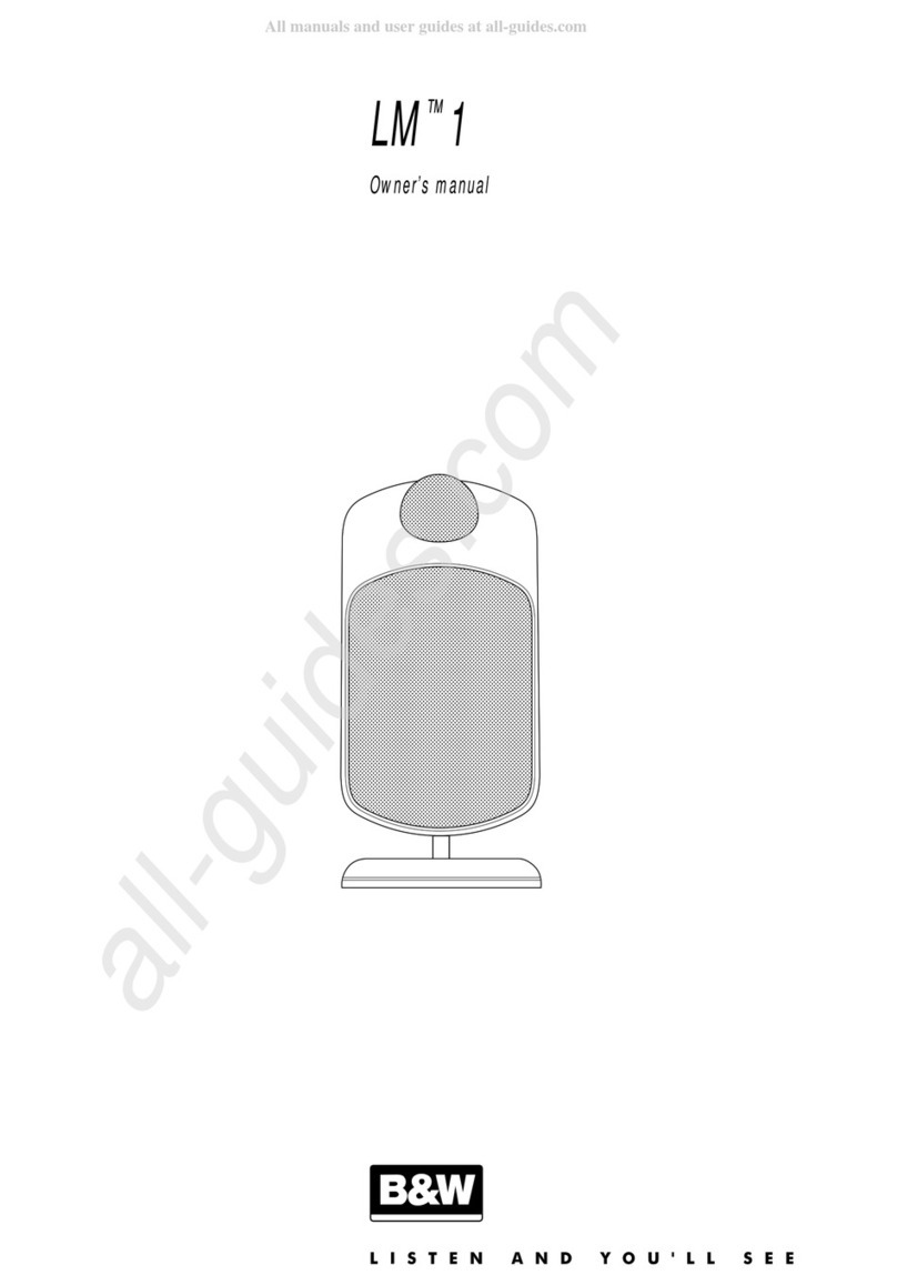 Bowers & Wilkins LM1 User manual