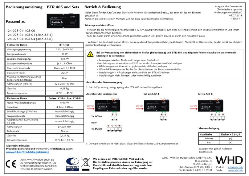 WHD BTR 405 manual
