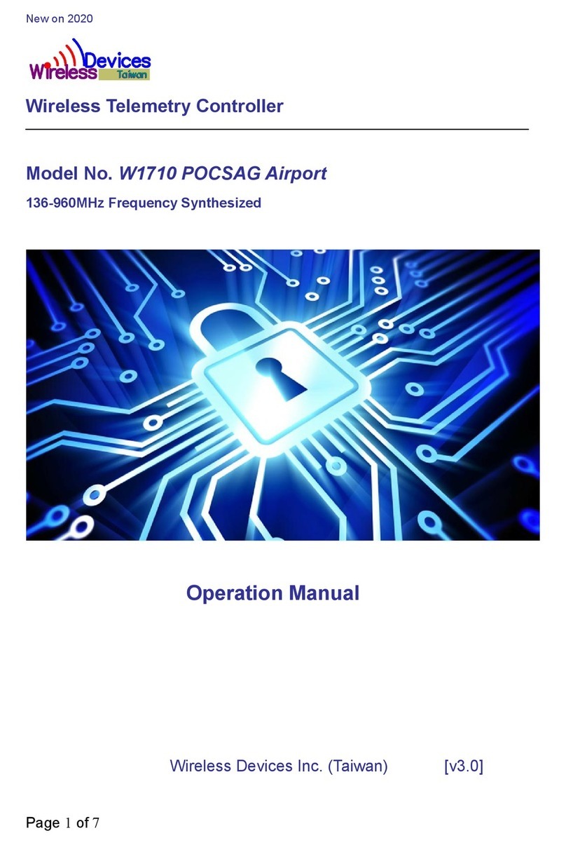 Wireless Devices W1710 POCSAG Airport Operation manual