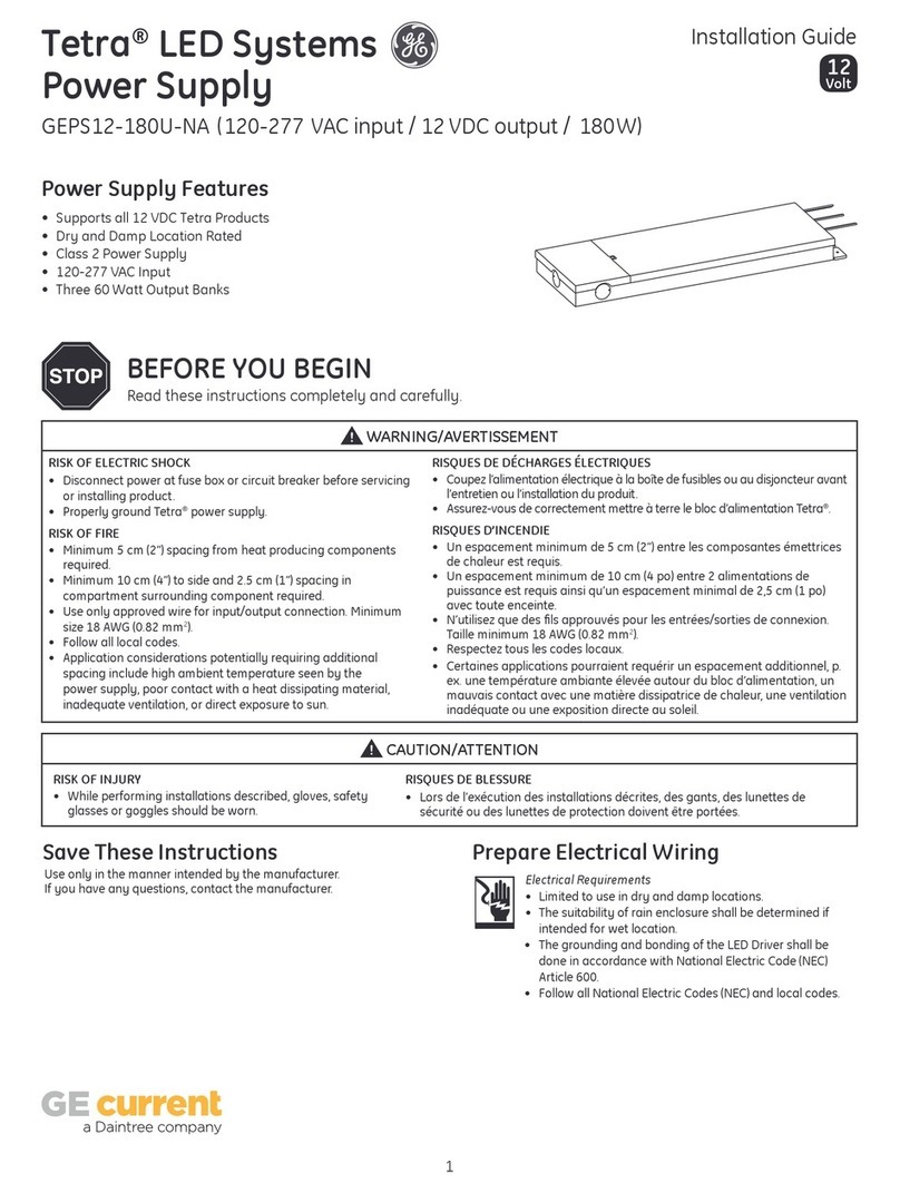 Daintree GE Tetra GEPS12-180U-NA installation guide