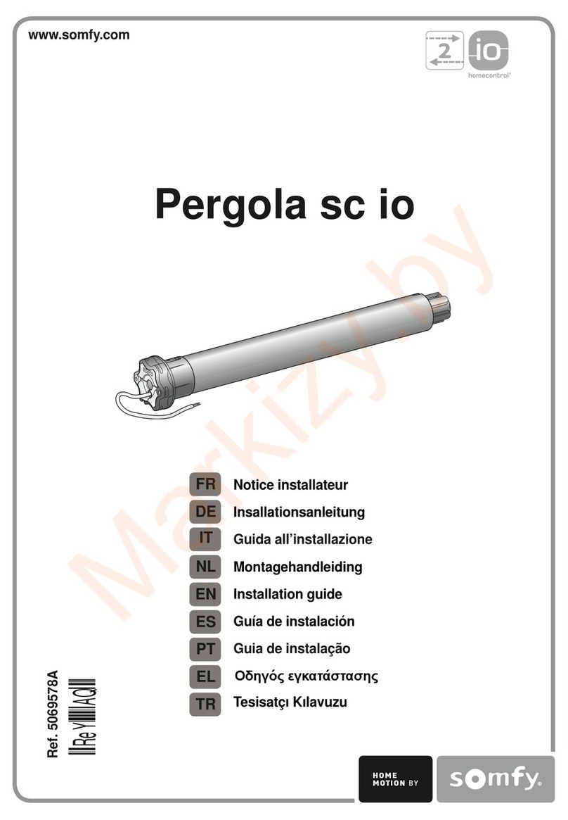 SOMFY Pergola sc io User manual