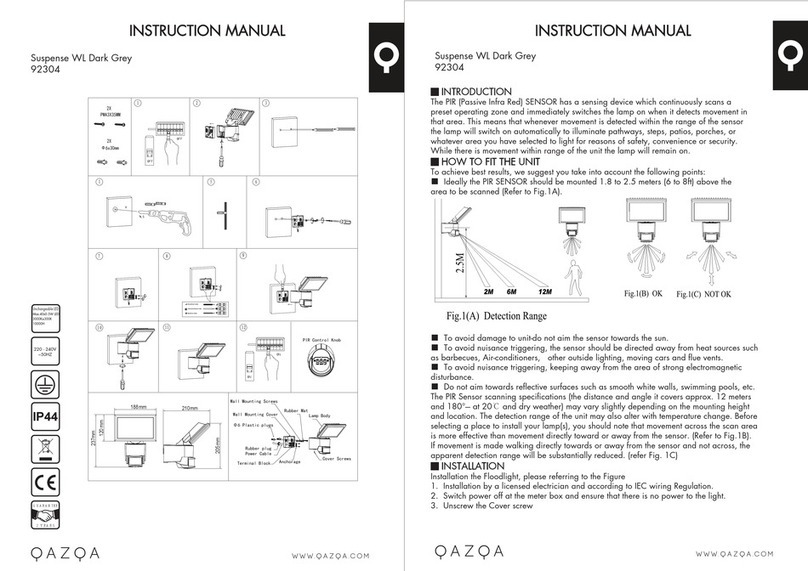 Qazqa Suspense WL Dark Grey instruction manual