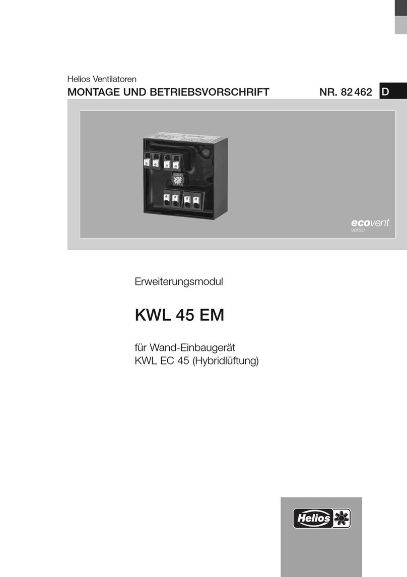Helios KWL 45 EM Installation and operating instructions