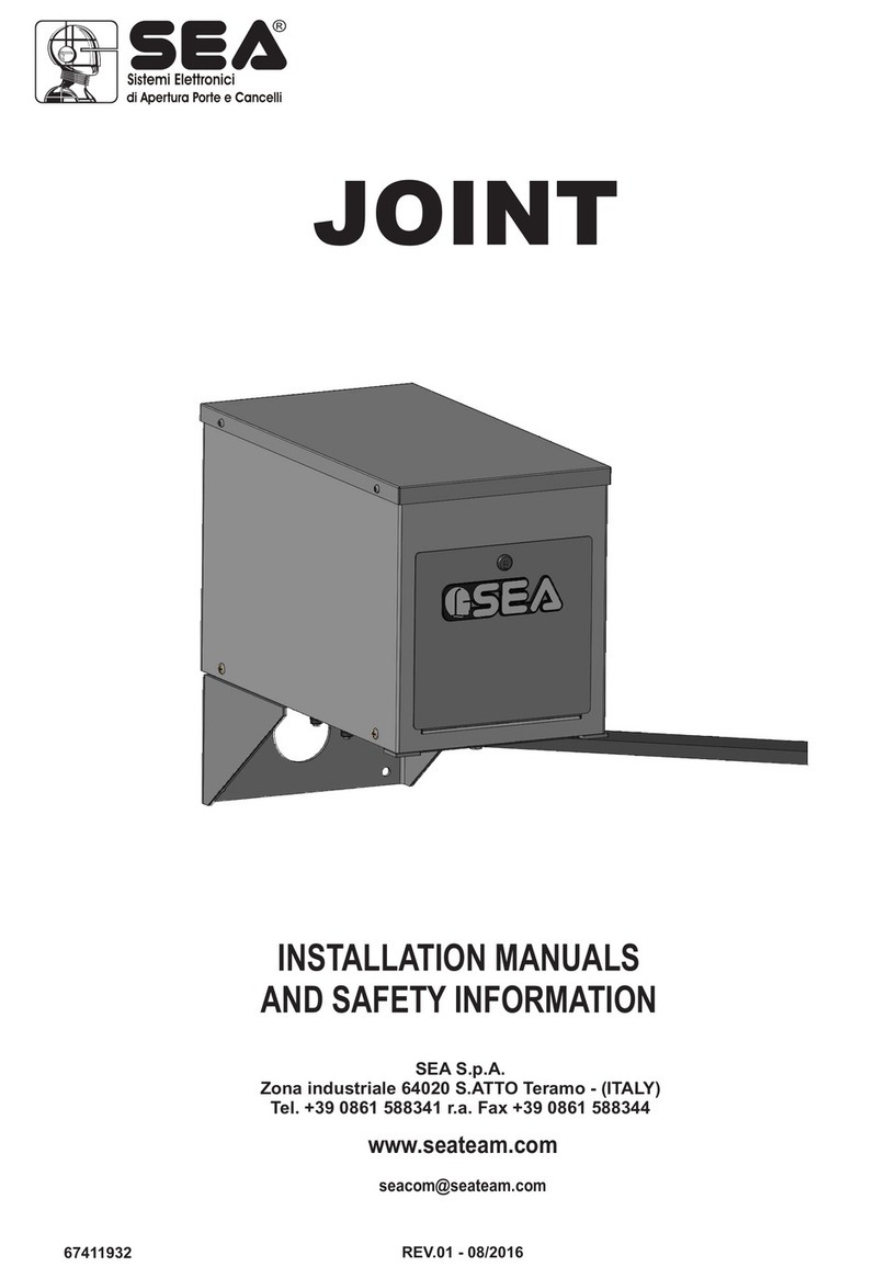 SEA JOINT INSTALLATION MANUALS AND SAFETY INFORMATION